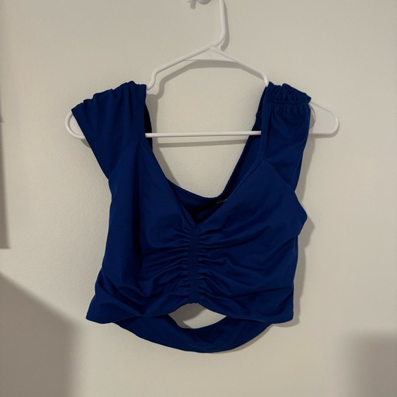 free people breathe deeper crop tank sapphire skies size medium - Picture 2 of 5